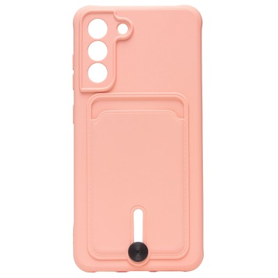 Чехол-накладка для Samsung G990 Galaxy S21FE (светло-розовый) - SC304 с картхолдером Чехол-накладка для Samsung G990 Galaxy S21FE (светло-розовый) - SC304 с картхолдером