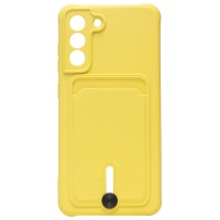 Чехол-накладка для Samsung G990 Galaxy S21FE (желтый) - SC304 с картхолдером