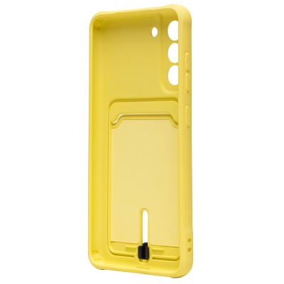 Чехол-накладка для Samsung G990 Galaxy S21FE (желтый) - SC304 с картхолдером Чехол-накладка для Samsung G990 Galaxy S21FE (желтый) - SC304 с картхолдером