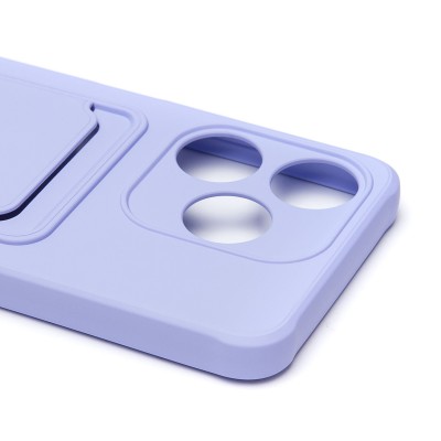 Чехол-накладка для Tecno Spark 10 4G (светло-фиолетовый) - SC304 с картхолдером