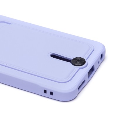 Чехол-накладка для Tecno Spark 10 4G (светло-фиолетовый) - SC304 с картхолдером