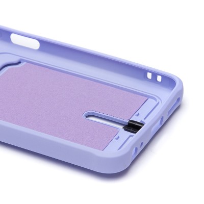 Чехол-накладка для Tecno Spark 10 4G (светло-фиолетовый) - SC304 с картхолдером