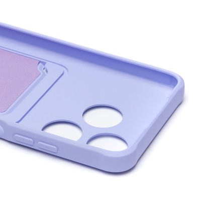 Чехол-накладка для Tecno Spark 10 4G (светло-фиолетовый) - SC304 с картхолдером