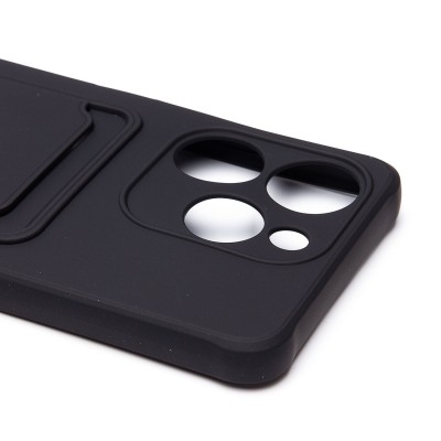 Чехол-накладка для Tecno Spark 10 Pro (черный) - SC304 с картхолдером