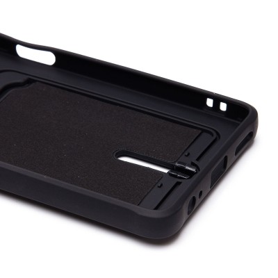 Чехол-накладка для Tecno Spark 10 Pro (черный) - SC304 с картхолдером