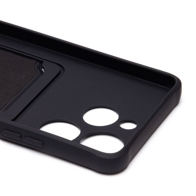 Чехол-накладка для Tecno Spark 10 Pro (черный) - SC304 с картхолдером