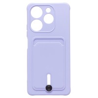 Чехол-накладка для Tecno Spark 10 Pro (светло-фиолетовый) - SC304 с картхолдером