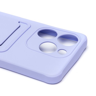 Чехол-накладка для Tecno Spark 10 Pro (светло-фиолетовый) - SC304 с картхолдером