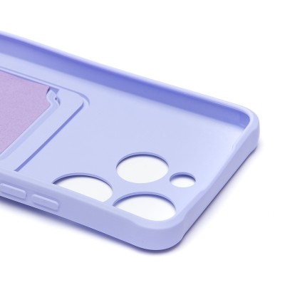 Чехол-накладка для Tecno Spark 10 Pro (светло-фиолетовый) - SC304 с картхолдером