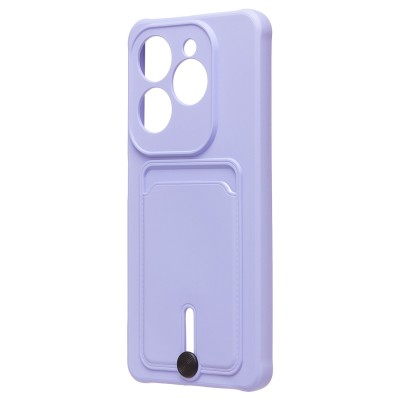 Чехол-накладка для Tecno Spark 20 Pro (светло-фиолетовый) - SC304 с картхолдером