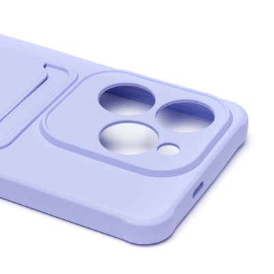 Чехол-накладка для Tecno Spark 20 Pro (светло-фиолетовый) - SC304 с картхолдером