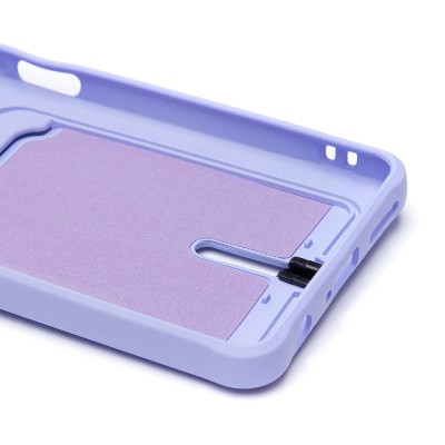 Чехол-накладка для Tecno Spark 20 Pro (светло-фиолетовый) - SC304 с картхолдером