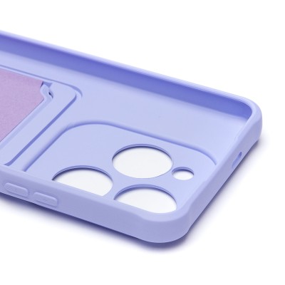 Чехол-накладка для Tecno Spark 20 Pro (светло-фиолетовый) - SC304 с картхолдером