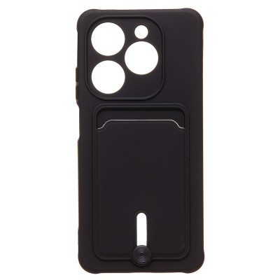 Чехол-накладка для Tecno Spark 20C (черный) - SC304 с картхолдером