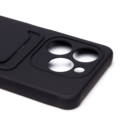 Чехол-накладка для Tecno Spark 20C (черный) - SC304 с картхолдером