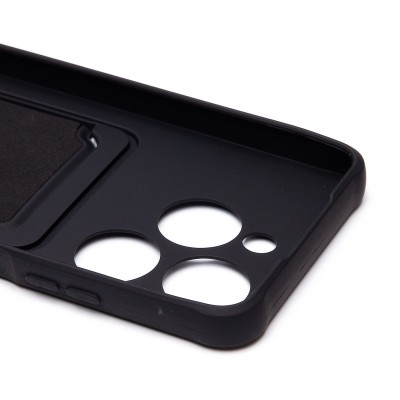 Чехол-накладка для Tecno Spark 20C (черный) - SC304 с картхолдером