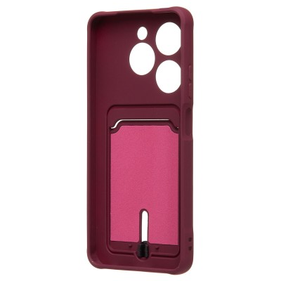 Чехол-накладка для Teco Spark 20C (бордовый) - SC304 с картхолдером