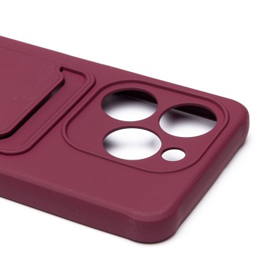 Чехол-накладка для Teco Spark 20C (бордовый) - SC304 с картхолдером