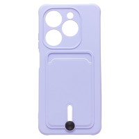 Чехол-накладка для Tecno Spark 20C (светло-фиолетовый) - SC304 с картхолдером