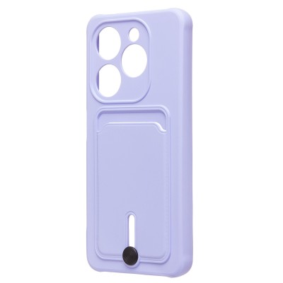 Чехол-накладка для Tecno Spark 20C (светло-фиолетовый) - SC304 с картхолдером