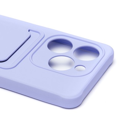 Чехол-накладка для Tecno Spark 20C (светло-фиолетовый) - SC304 с картхолдером