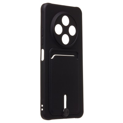 Чехол-накладка для Tecno Spark 30 4G (черный) - SC304 с картхолдером