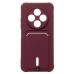 Чехол-накладка для Tecno Spark 30 4G (бордовый) - SC304 с картхолдером