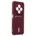Чехол-накладка для Tecno Spark 30 4G (бордовый) - SC304 с картхолдером