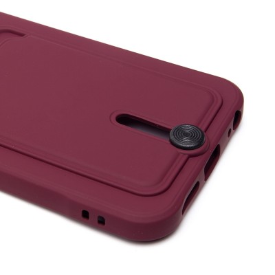 Чехол-накладка для Tecno Spark 30 4G (бордовый) - SC304 с картхолдером