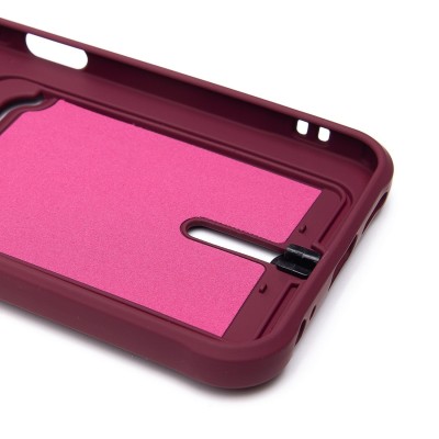 Чехол-накладка для Tecno Spark 30 4G (бордовый) - SC304 с картхолдером