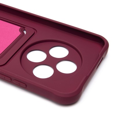 Чехол-накладка для Tecno Spark 30 4G (бордовый) - SC304 с картхолдером