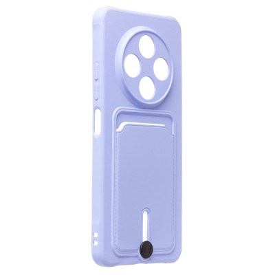 Чехол-накладка для Tecno Spark 30 4G (светло-фиолетовый) - SC304 с картхолдером