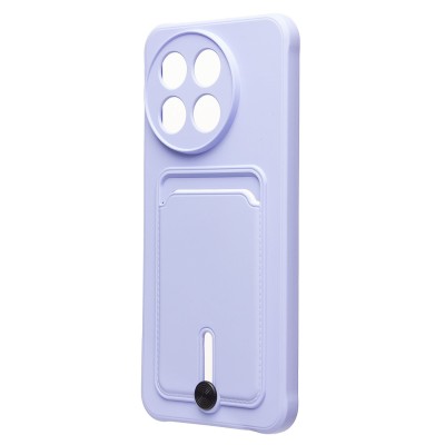 Чехол-накладка для Tecno Spark 30 Pro (светло-фиолетовый) - SC304 с картхолдером