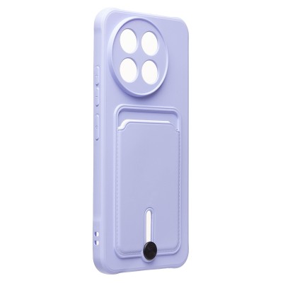 Чехол-накладка для Tecno Spark 30 Pro (светло-фиолетовый) - SC304 с картхолдером