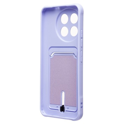 Чехол-накладка для Tecno Spark 30 Pro (светло-фиолетовый) - SC304 с картхолдером