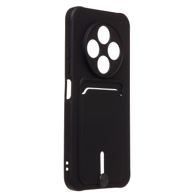 Чехол-накладка для Tecno Spark 30C 4G (черный) - SC304 с картхолдером