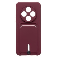 Чехол-накладка для Tecno Spark 30C 4G (бордовый) - SC304 с картхолдером