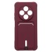 Чехол-накладка для Tecno Spark 30C 4G (бордовый) - SC304 с картхолдером