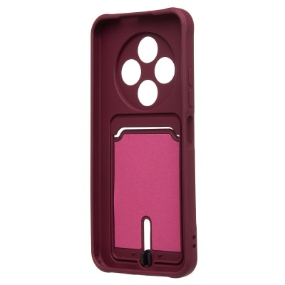 Чехол-накладка для Tecno Spark 30C 4G (бордовый) - SC304 с картхолдером