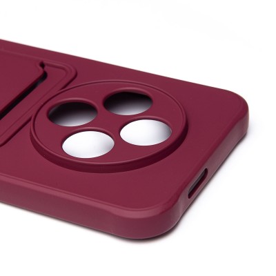 Чехол-накладка для Tecno Spark 30C 4G (бордовый) - SC304 с картхолдером