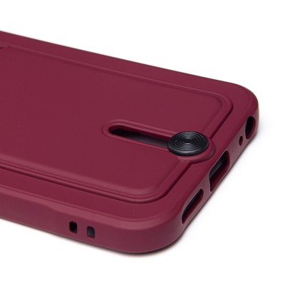 Чехол-накладка для Tecno Spark 30C 4G (бордовый) - SC304 с картхолдером