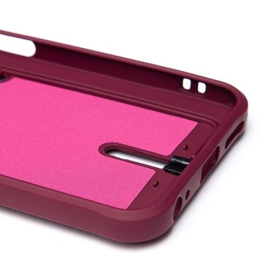 Чехол-накладка для Tecno Spark 30C 4G (бордовый) - SC304 с картхолдером