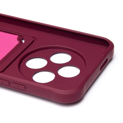 Чехол-накладка для Tecno Spark 30C 4G (бордовый) - SC304 с картхолдером