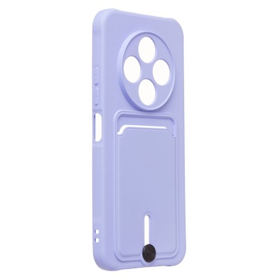 Чехол-накладка для Tecno Spark 30C 4G (светло-фиолетовый) - SC304 с картхолдером