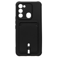 Чехол-накладка для Spark Go (черный) - SC304 с картхолдером