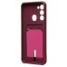 Чехол-накладка для Tecno Spark 8c (бордовый) - SC304 с картхолдером