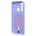 Чехол-накладка для Tecno Spark 8c (темно-фиолетовый) - SC304 с картхолдером