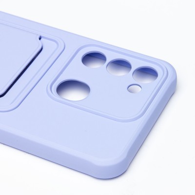 Чехол-накладка для Tecno Spark 8c (темно-фиолетовый) - SC304 с картхолдером