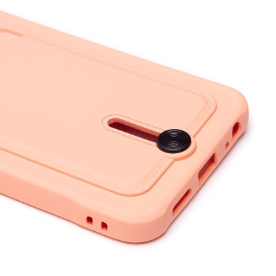 Чехол-накладка для Tecno Spark 8c (светло-розовый) - SC304 с картхолдером