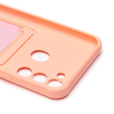 Чехол-накладка для Tecno Spark 8c (светло-розовый) - SC304 с картхолдером